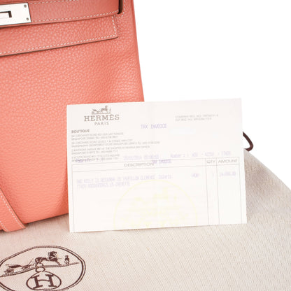 Hermès Rose Jaipur Kelly 28 Clemence Leather Handbag