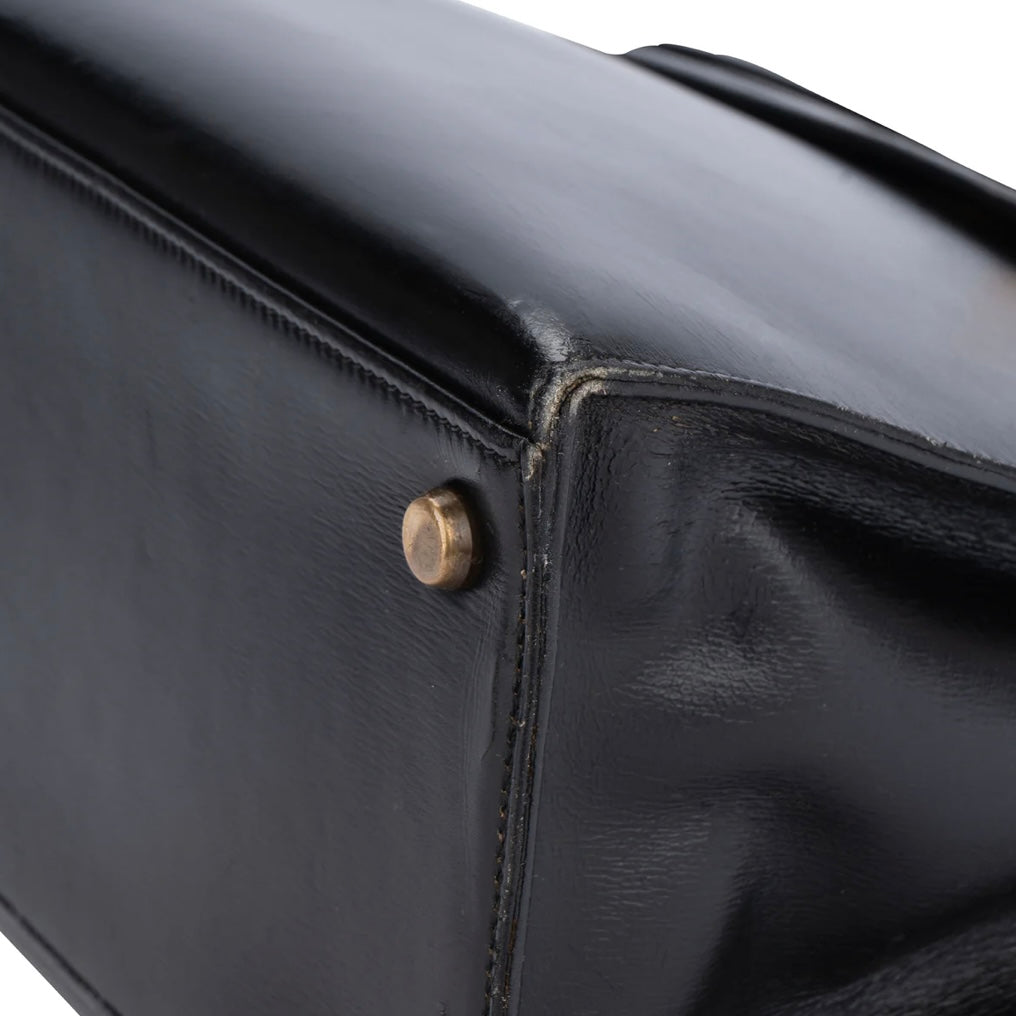 Hermès Noir Boxcalf Kelly 32 Handbag