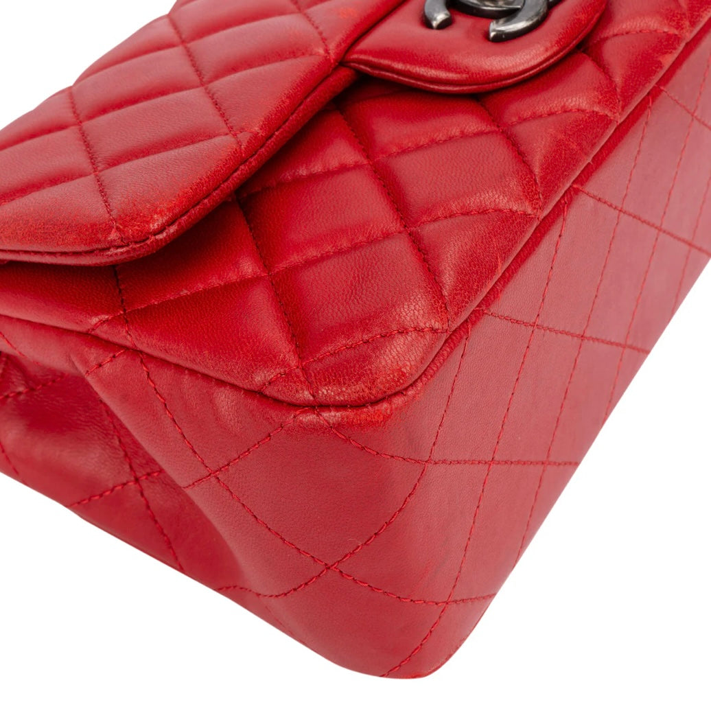 Chanel Quilted Lambskin Antique Single Flap Crossbody Bag