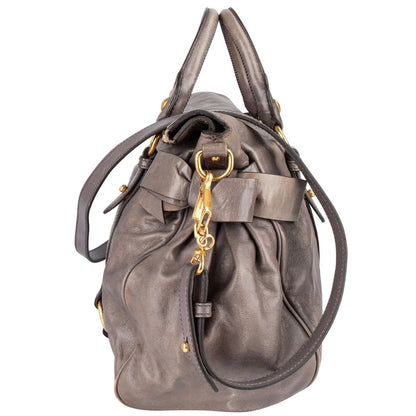 Miu Miu Vitello Lux Leather City Handbag