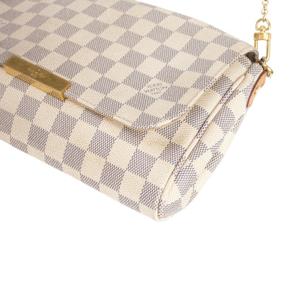 Louis Vuitton White Damier Azur Favorit MM