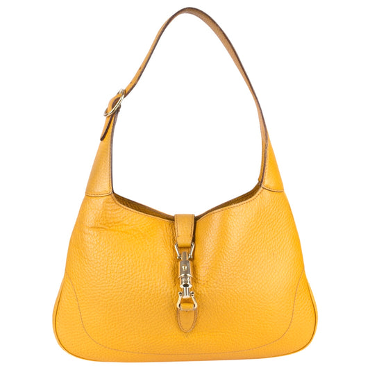 Gucci Yellow Jackie Calf Leather Shoulder Bag