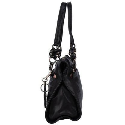 Prada Black Leather Triangle Butterfly Handbag