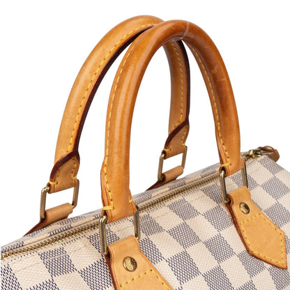 Louis Vuitton Damier Azur Monogram Speedy 25 Handbag