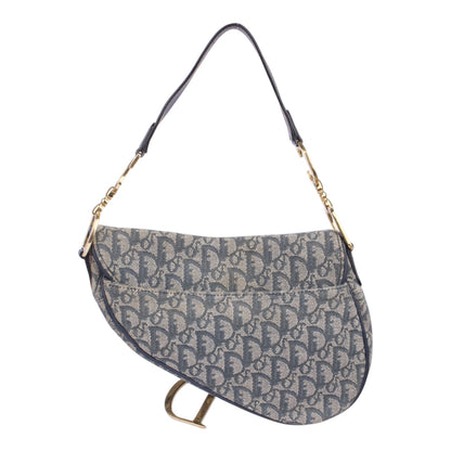 Christian Dior Monogram Oblique Denim Saddle Shoulder Bag