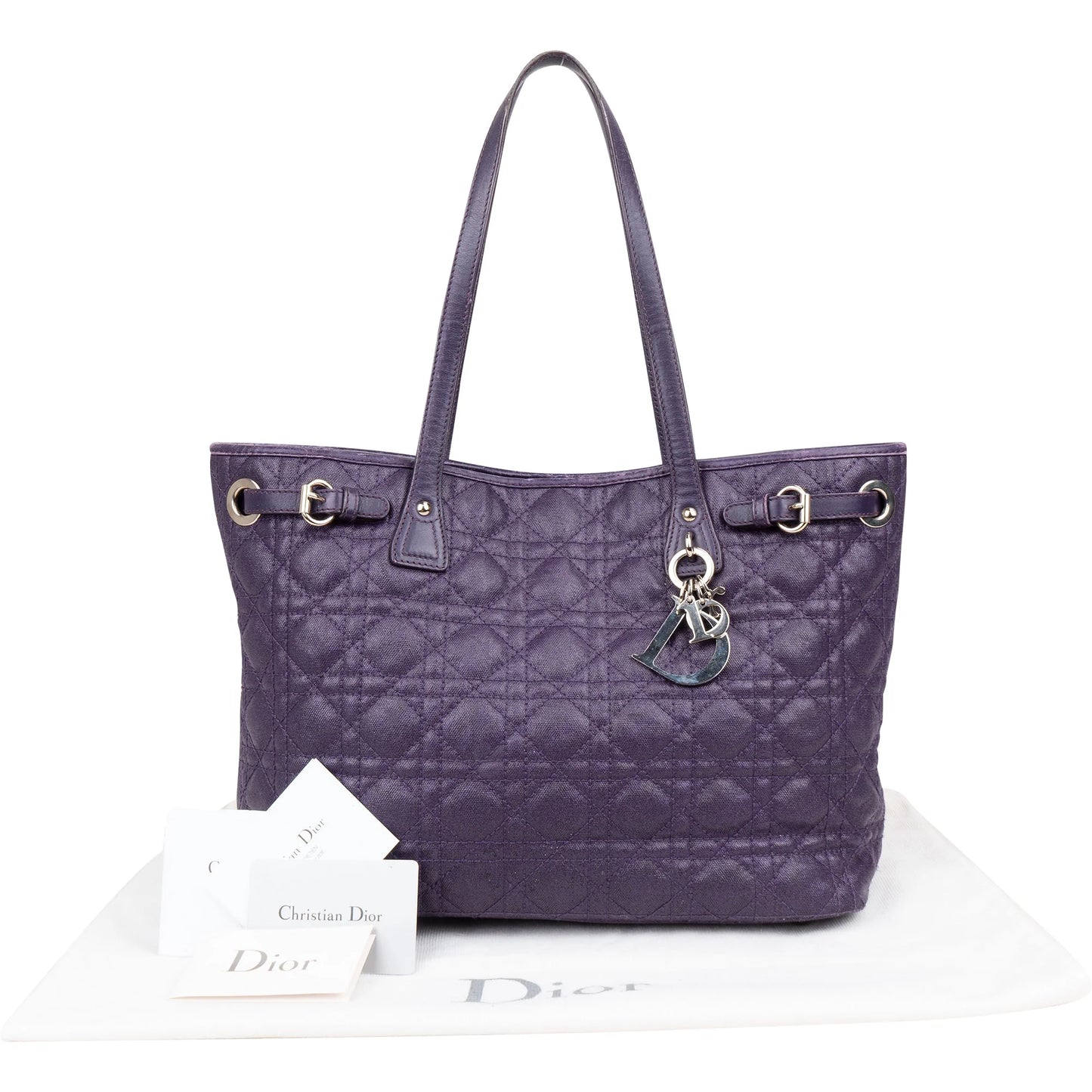 Christian Dior Quilted Coated Lady Dior Shopper Handbag