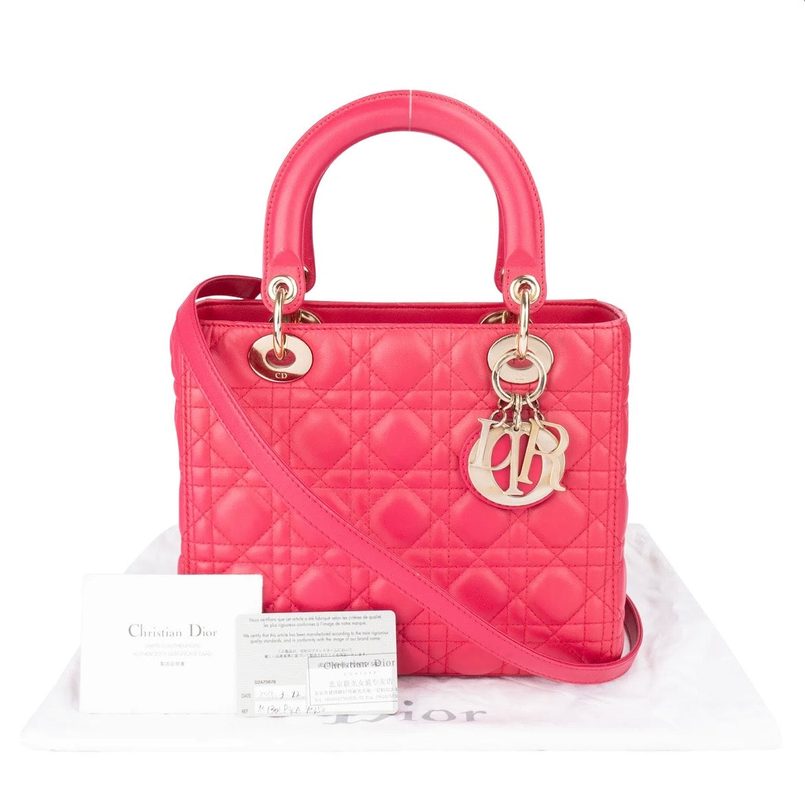 Christian Dior Quilted Leather Lady Dior Handbag