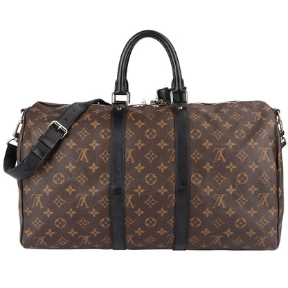 Louis Vuitton Monogram Macassar Keepall 45 Shoulder Travel Bag