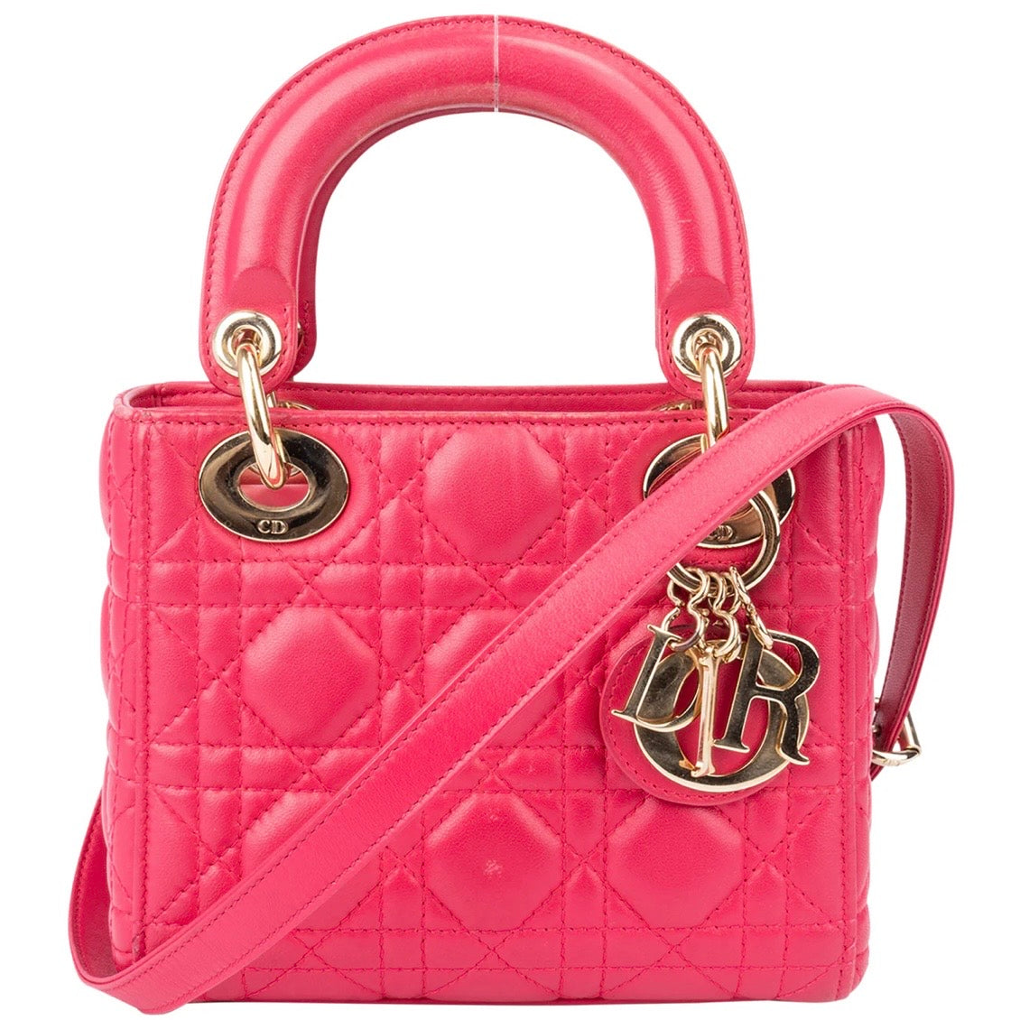 Christian Dior Quilted Leather Mini Lady Dior Handbag