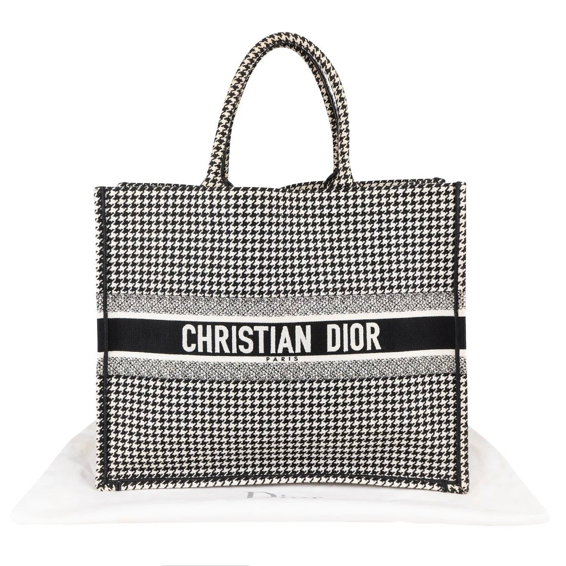 Christian Dior Houndstooth
Monogram Canvas
Book Tote Handbag