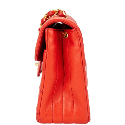 Chanel Quilted Lambskin 24K Gold Single Flap Crossbody Bag