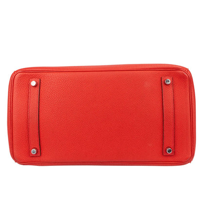 Hermès Rouge Togo Leather Birkin 35 Handbag