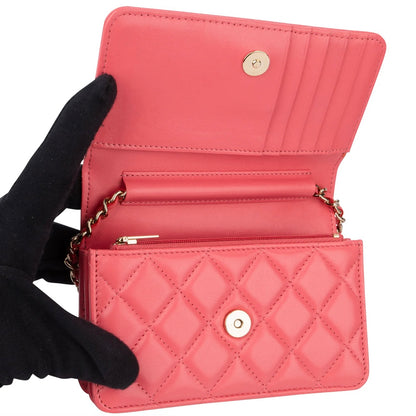 Chanel Quilted Lambskin Wallet On Chain Crossbody Bag