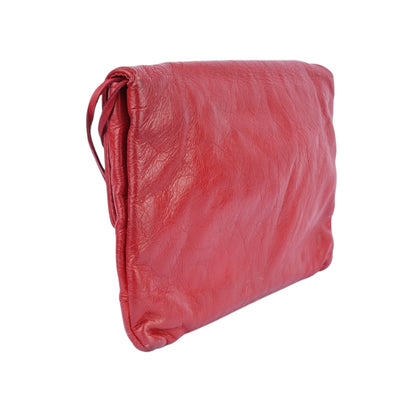 Balenciaga Red Leather Clutch