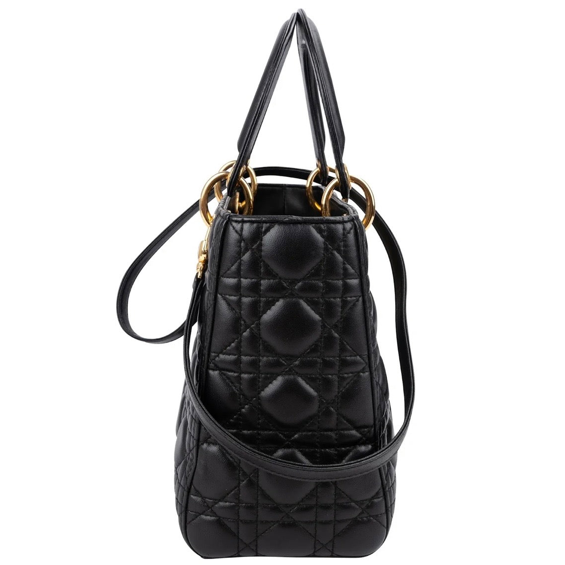 Christian Dior Quilted Lambskin Lady Dior Handbag