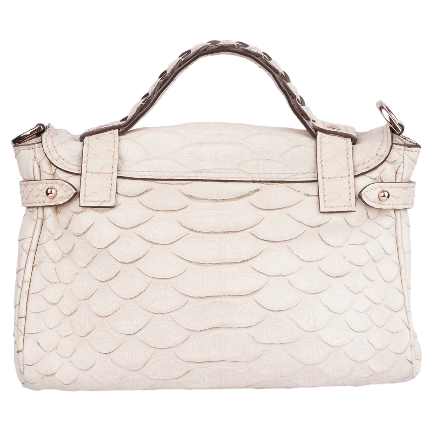 Mulberry Beige Python Embossed Leather Alexa Shoulder Bag
