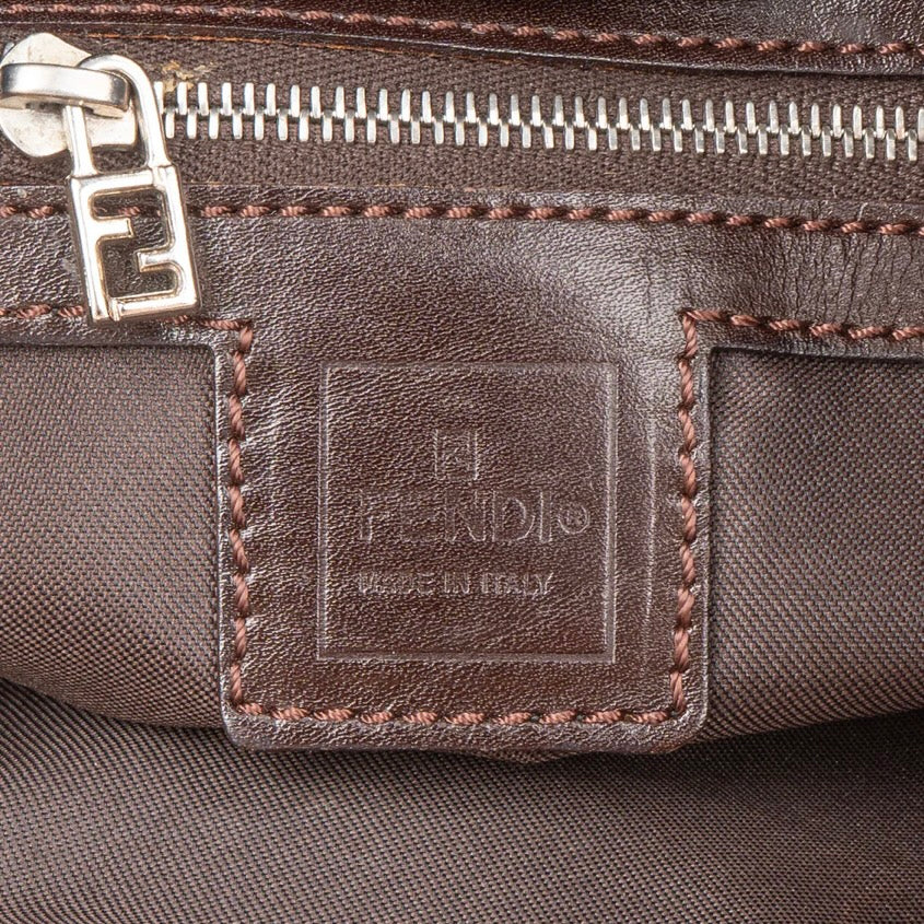 Fendi FF Monogram Baguette Buckle Shoulder Bag