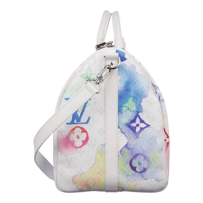 Louis Vuitton Canvas Monogram Limited Watercolor Keepall 50 Bandouliere