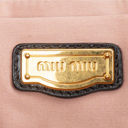 Miu Miu Black Leather Classic City Handbag