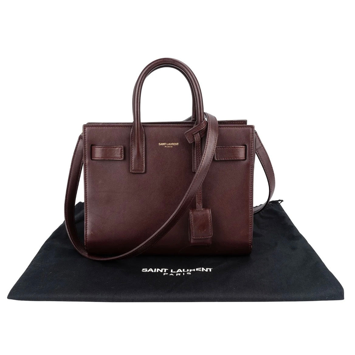 Saint Laurent Calfskin Leather Nano Sac De Jour Handbag