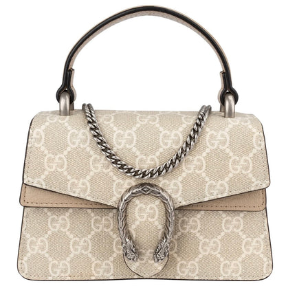 Gucci Monogram GG Supreme Dionysus Super Mini Top Handle Kelly Handbag