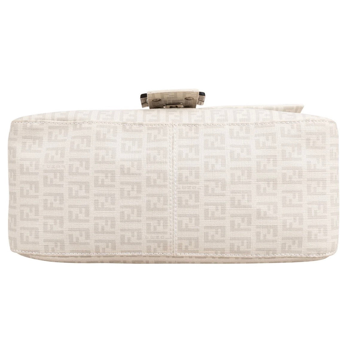 Fendi Zucchino Canvas Chain Baguette Mamma Shoulder Bag