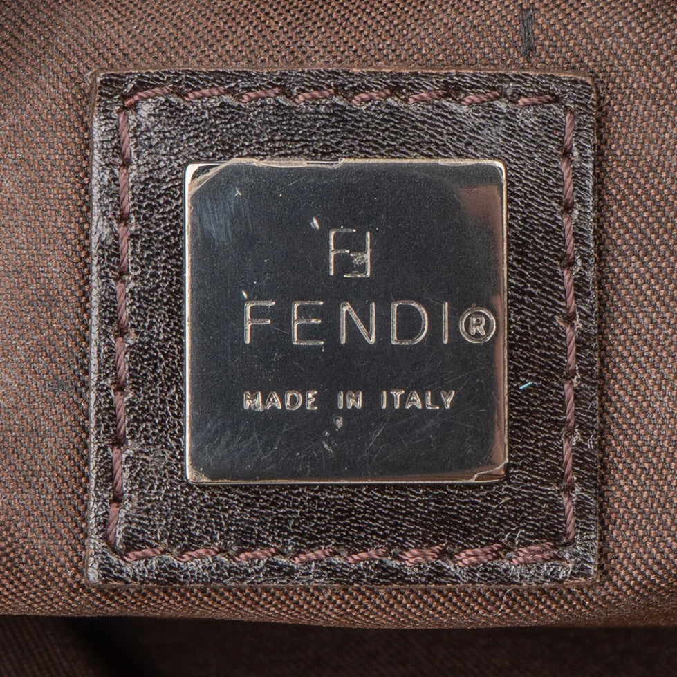 Fendi FF Monogram Baguette Buckle Shoulder Bag