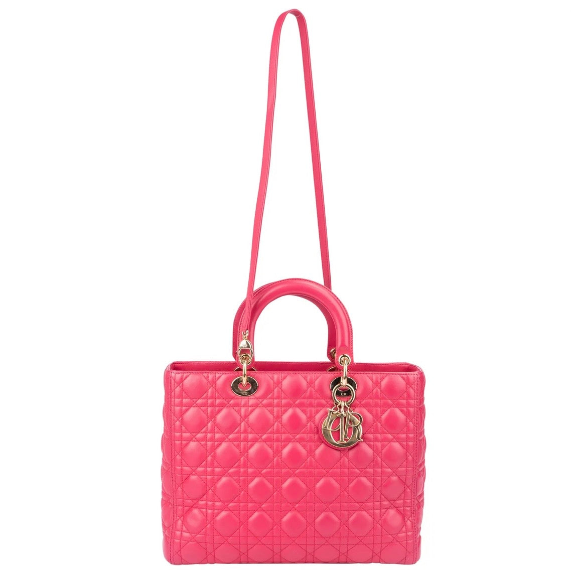 Christian Dior Quilted Leather Lady Dior Handbag