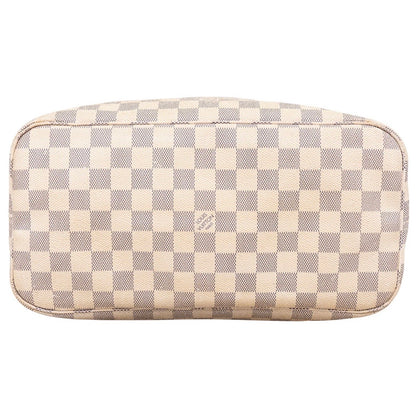 Louis Vuitton Monogram Damier Azur Canvas Neverfull MM Shoulder Bag
