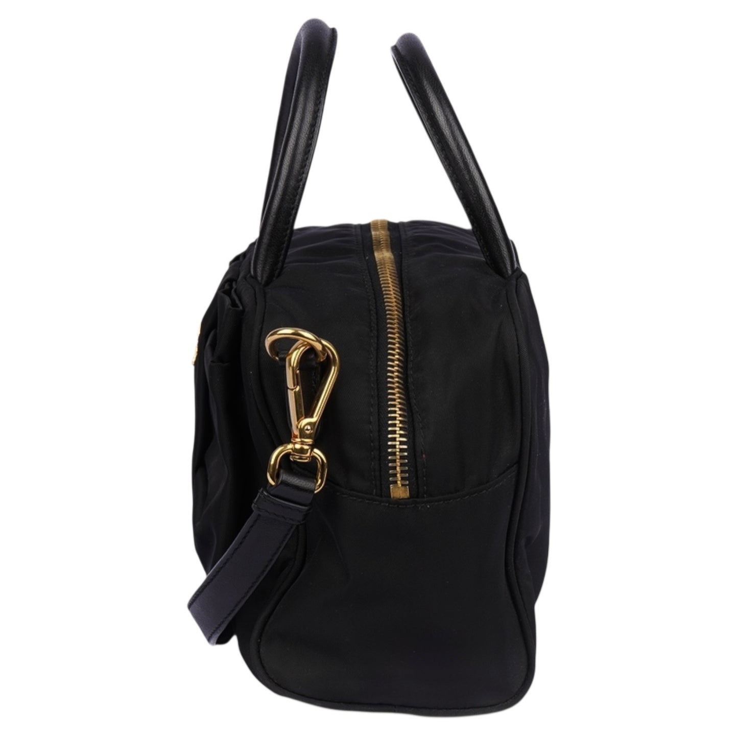 Prada Black Tessuto Fiocco Nylon Bow Detail Bag