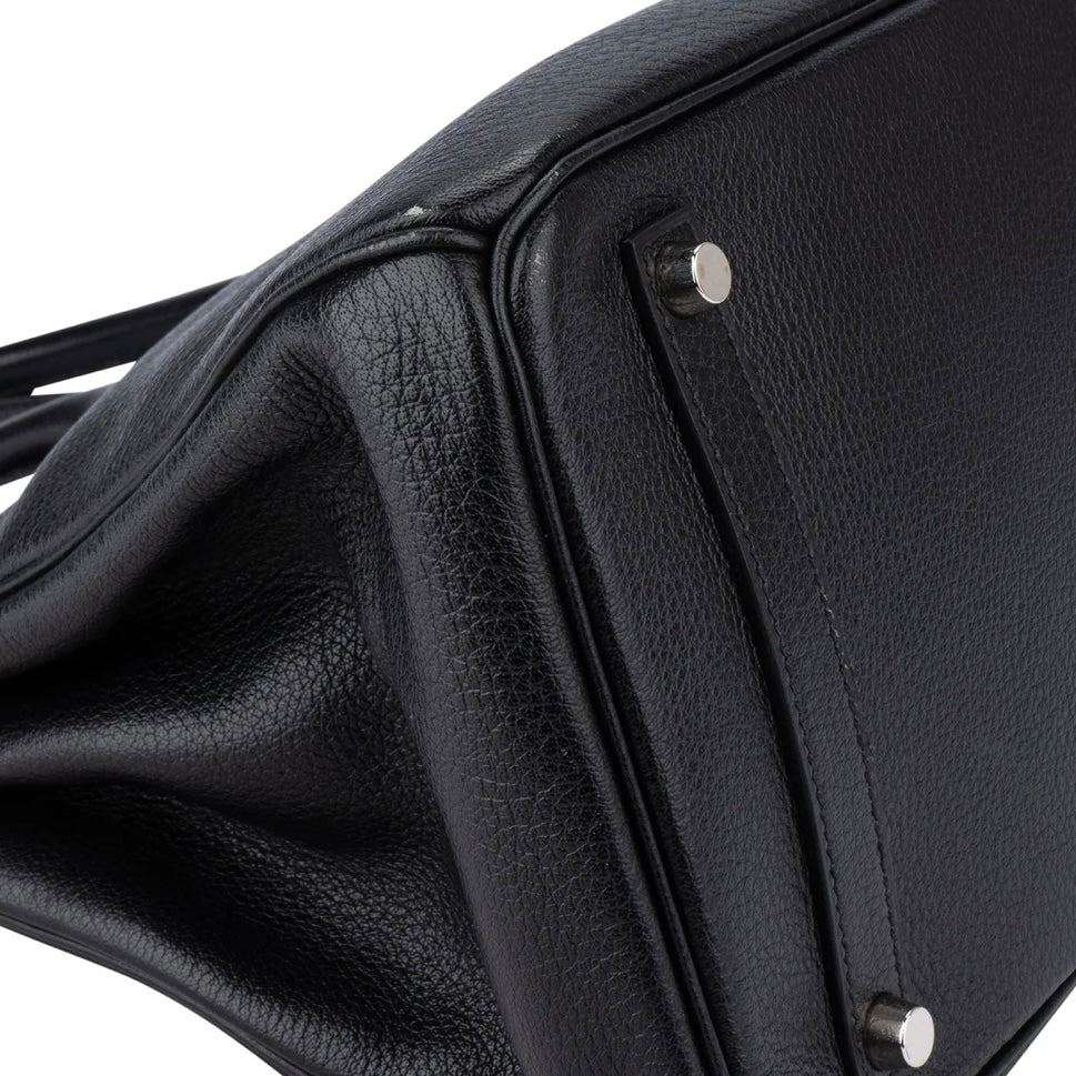 Hermès Noir Togo Leather Palladium Birkin 35 Handbag