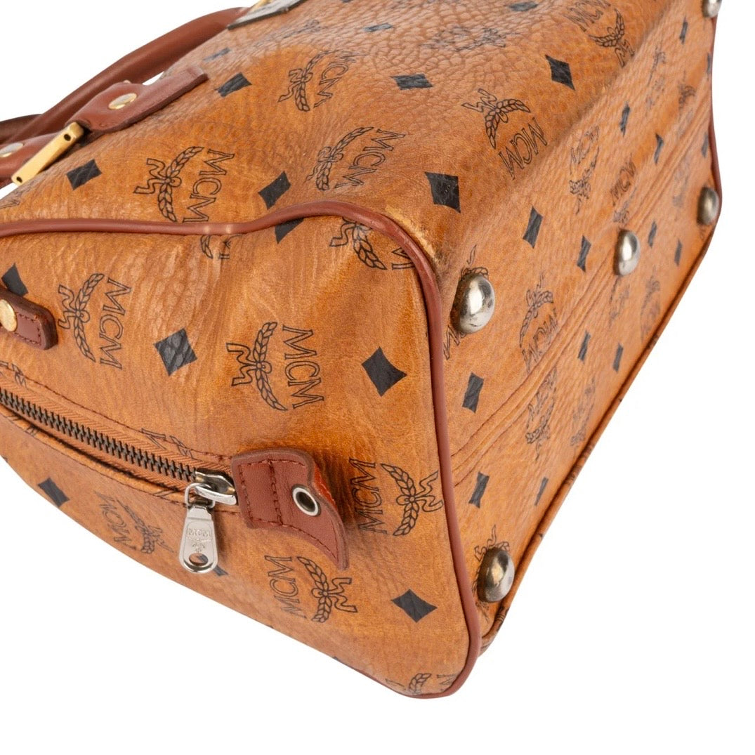 MCM Monogram Visetos Boston Handbag