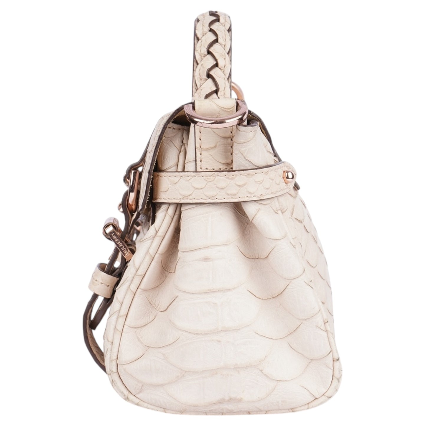 Mulberry Beige Python Embossed Leather Alexa Shoulder Bag