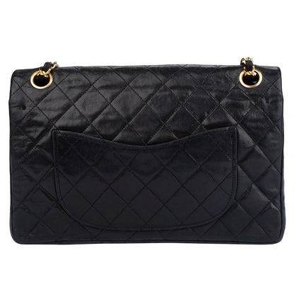 Chanel Quilted Lambskin 24K Gold 80s Double Flap Shoulder Bag