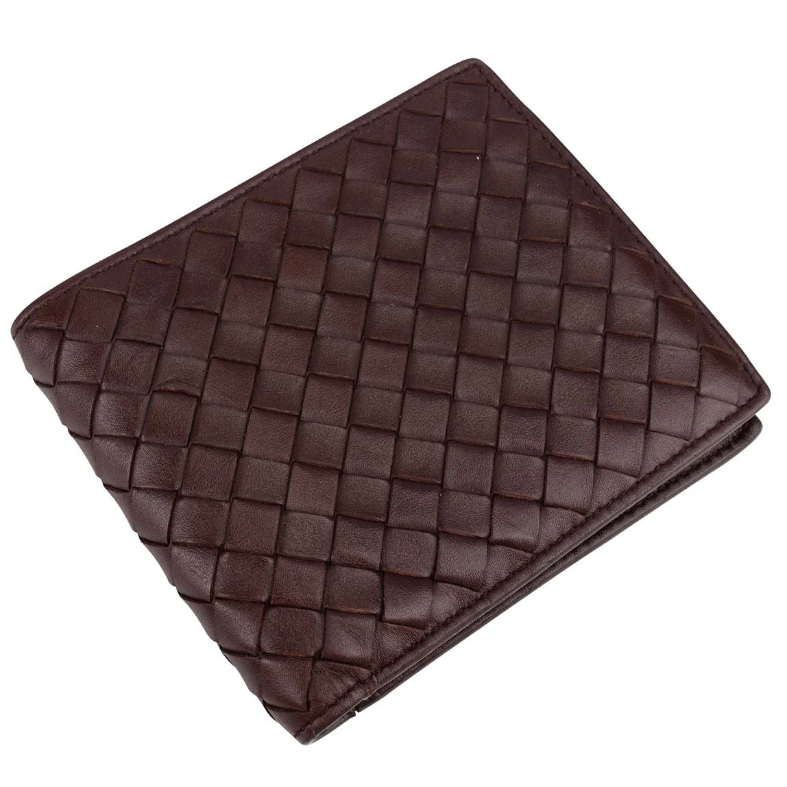 Bottega Veneta Intrecciato Leather Bifold Card Holder Wallet