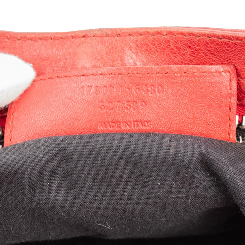 Balenciaga Red Leather The City Handbag