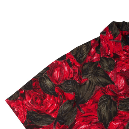 Prada FW19 Red Double Match Split Bowling Shirt