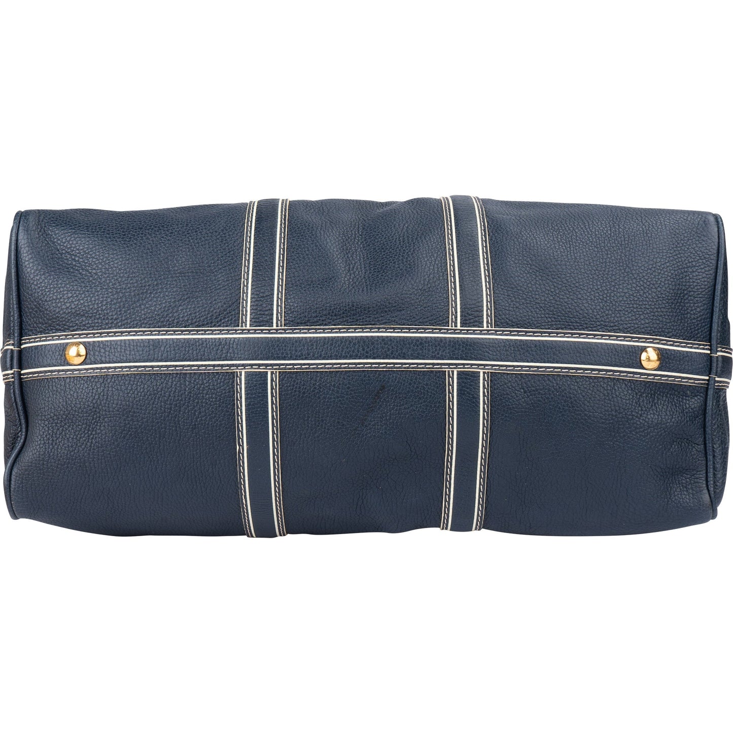 Louis Vuitton Premium Navy Tobago Leather Keepall 50