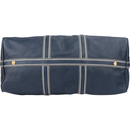Louis Vuitton Premium Navy Tobago Leather Keepall 50