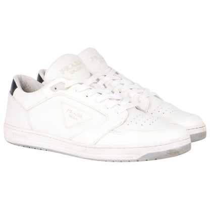 Prada White Downtown Leather Sneaker