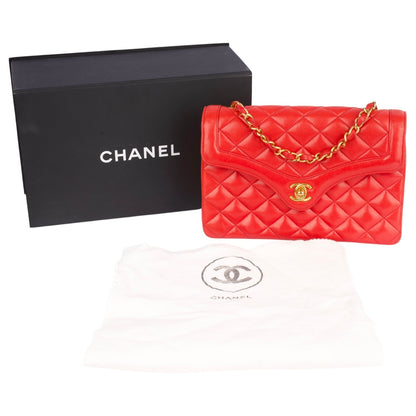 Chanel Quilted Lambskin 24K Gold Single Flap Crossbody Bag