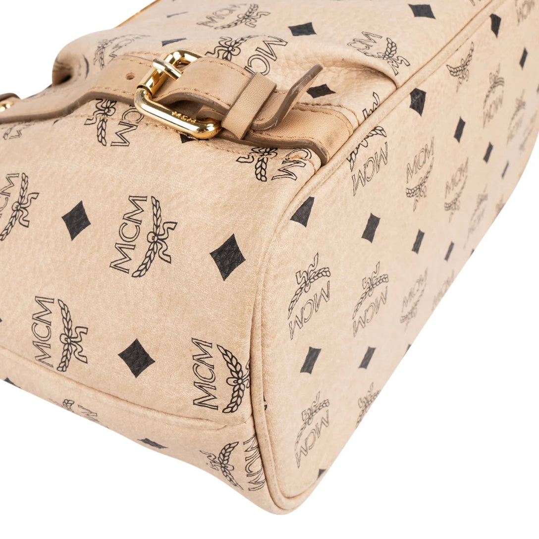 MCM Monogram Visetos Satchel Handbag