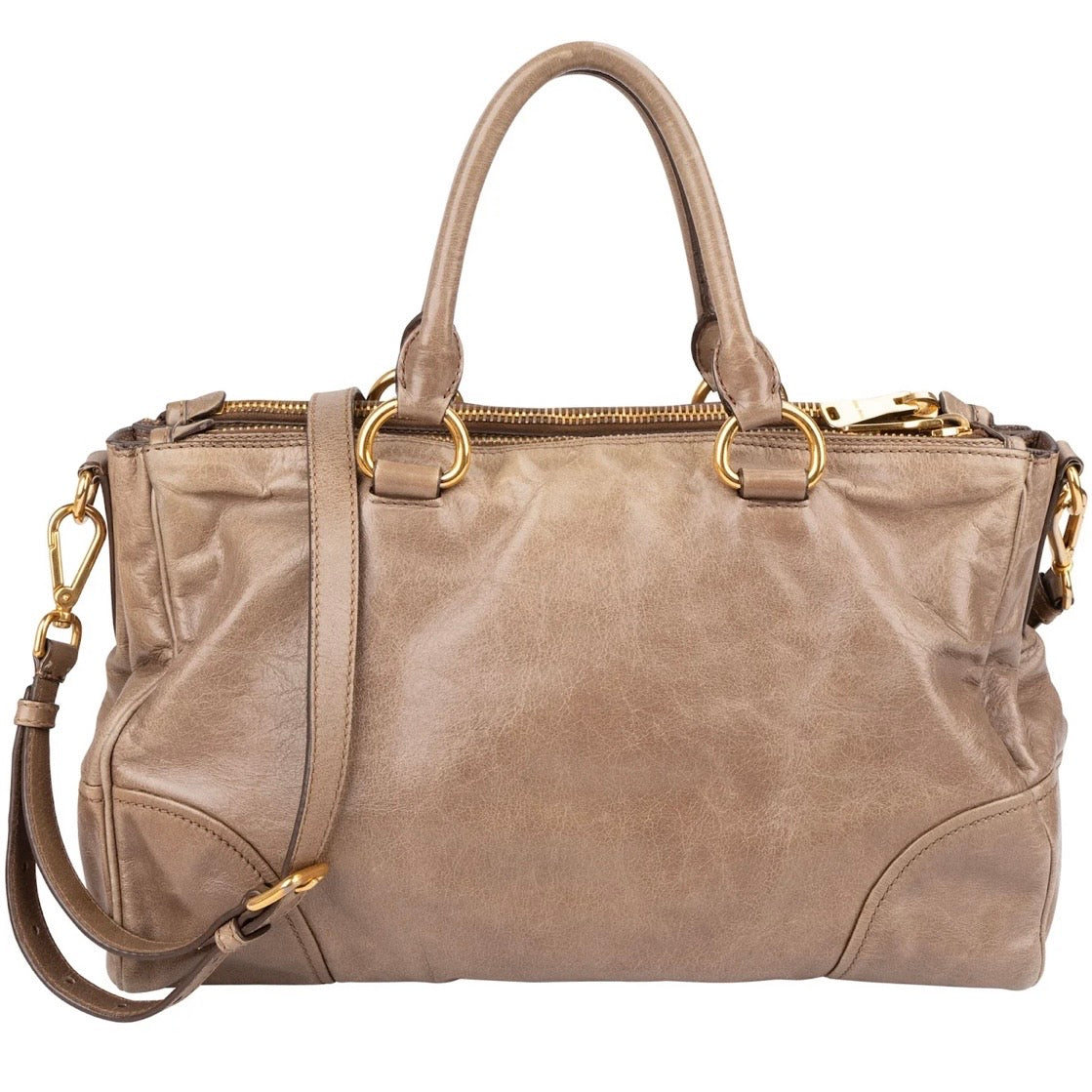 Miu Miu Vitello Lux Leather Bowler Handbag