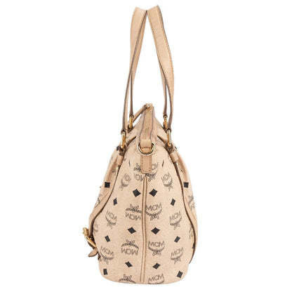 MCM Monogram Visetos Satchel Handbag