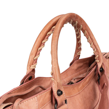 Balenciaga Pink Leather City Handbag