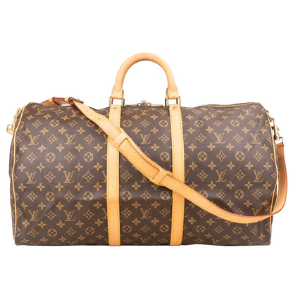 Louis Vuitton Monogram Canvas Keepall 55 Bandoulière Travel Bag