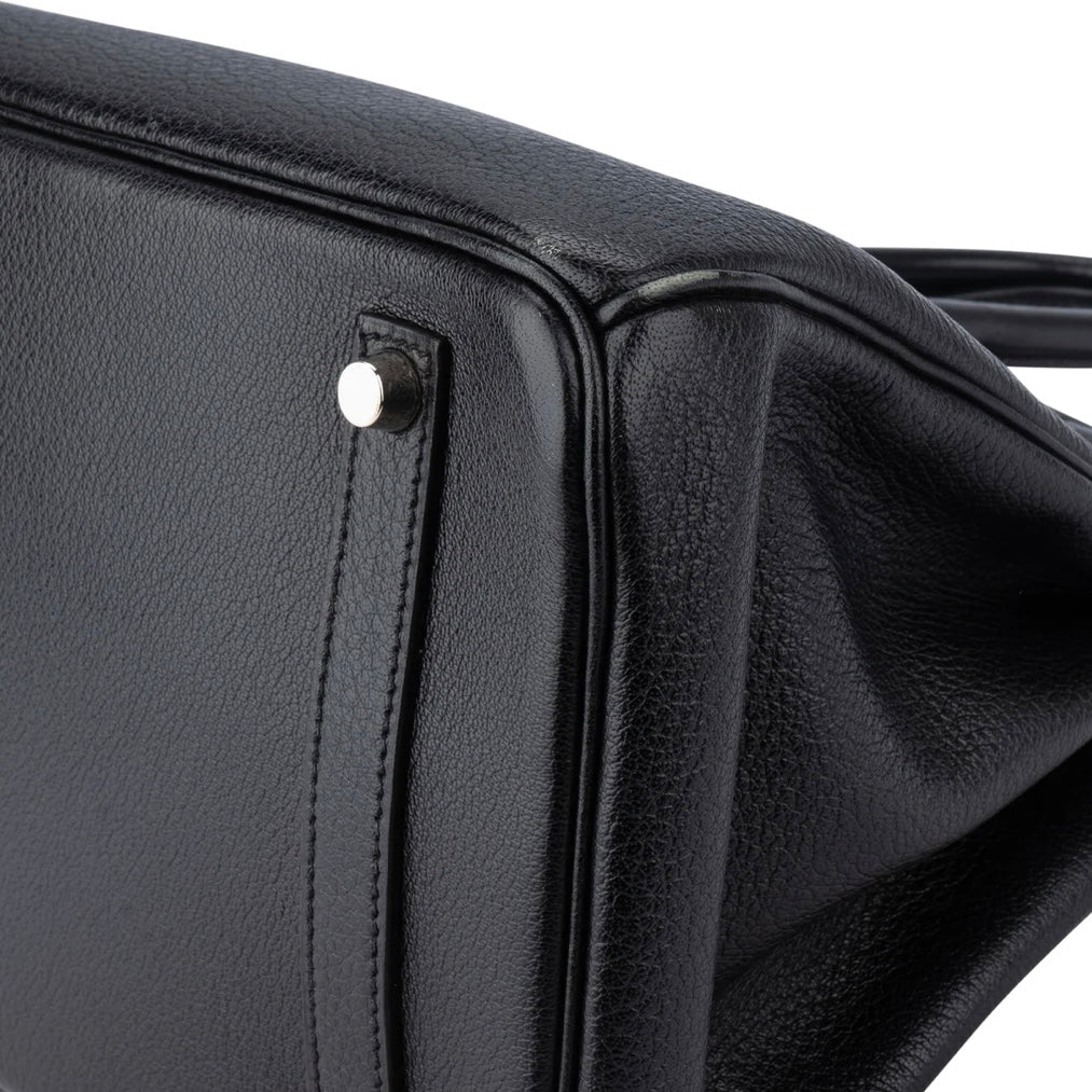Hermès Noir Togo Leather Palladium Birkin 35 Handbag