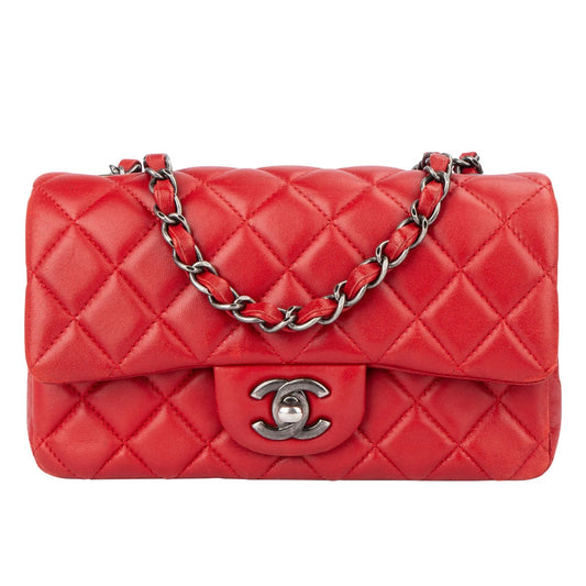 Chanel Quilted Lambskin Antique Single Flap Crossbody Bag