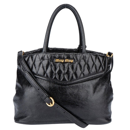 Miu Miu Matelasse Leather City Handbag