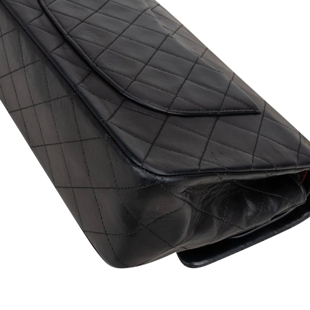 Chanel Quilted Lambskin 24K Gold Medium Double Flap Crossbody Bag